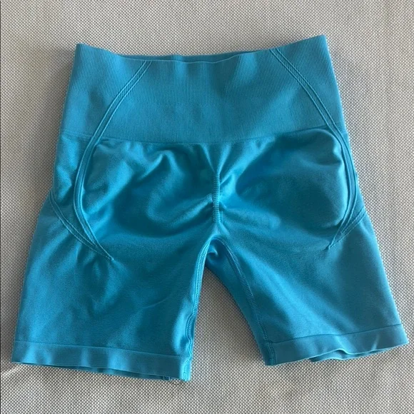 Blue Women's Athletic Shorts - Picture 4 of 8